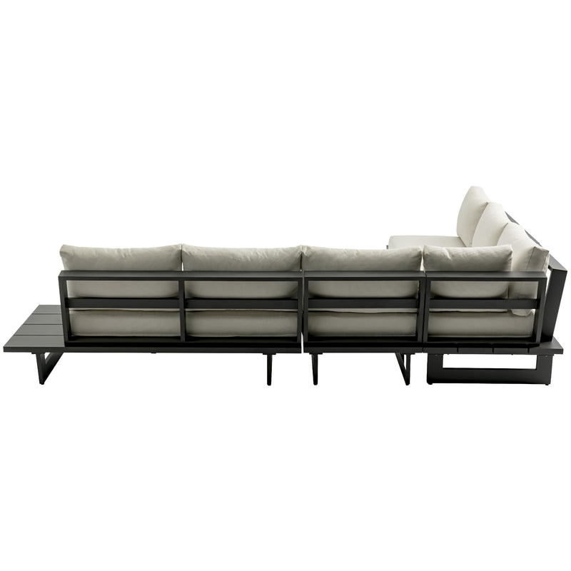 Meridian Maldives Cream Water Resistant Fabric Outdoor Patio Modular Sectional IMAGE 4