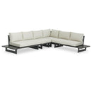 Meridian Maldives Cream Water Resistant Fabric Outdoor Patio Modular Sectional IMAGE 1