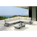 Meridian Maldives Cream Water Resistant Fabric Outdoor Patio Modular Sectional IMAGE 2