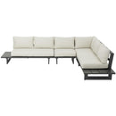 Meridian Maldives Cream Water Resistant Fabric Outdoor Patio Modular Sectional IMAGE 5