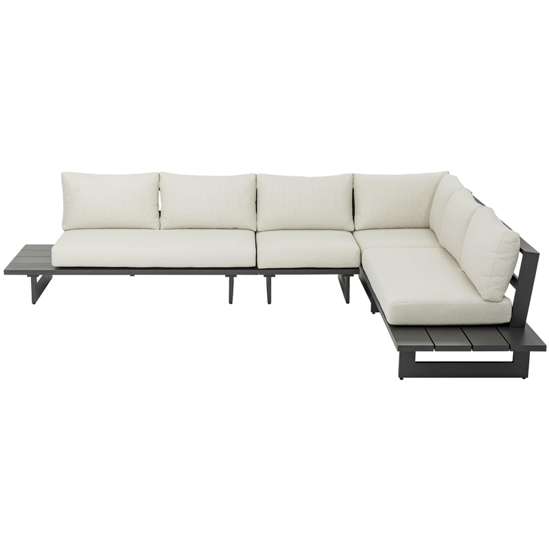 Meridian Maldives Cream Water Resistant Fabric Outdoor Patio Modular Sectional IMAGE 5