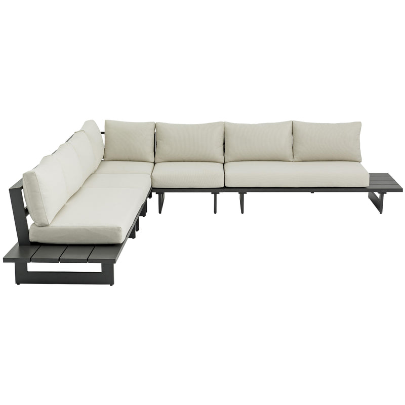 Meridian Maldives Cream Water Resistant Fabric Outdoor Patio Modular Sectional IMAGE 5