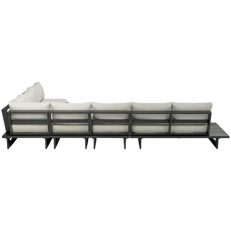 Meridian Maldives Cream Water Resistant Fabric Outdoor Patio Modular Sectional IMAGE 4