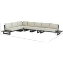 Meridian Maldives Cream Water Resistant Fabric Outdoor Patio Modular Sectional IMAGE 10