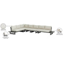 Meridian Maldives Cream Water Resistant Fabric Outdoor Patio Modular Sectional IMAGE 11