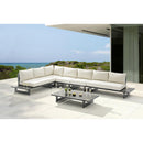 Meridian Maldives Cream Water Resistant Fabric Outdoor Patio Modular Sectional IMAGE 2