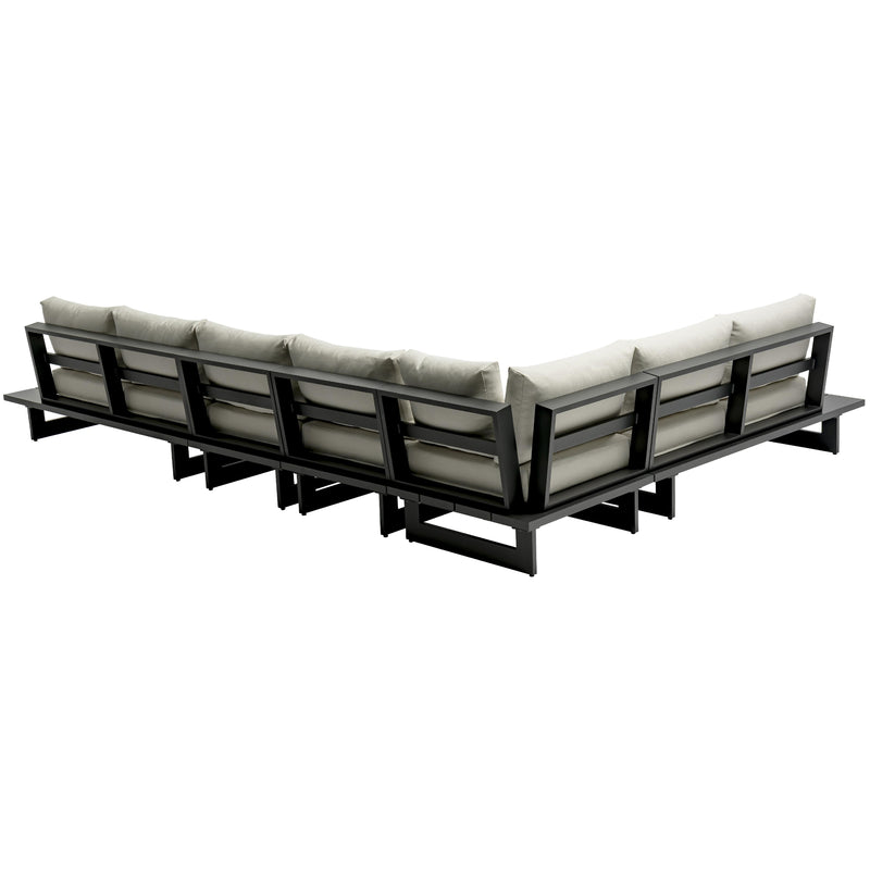 Meridian Maldives Cream Water Resistant Fabric Outdoor Patio Modular Sectional IMAGE 3