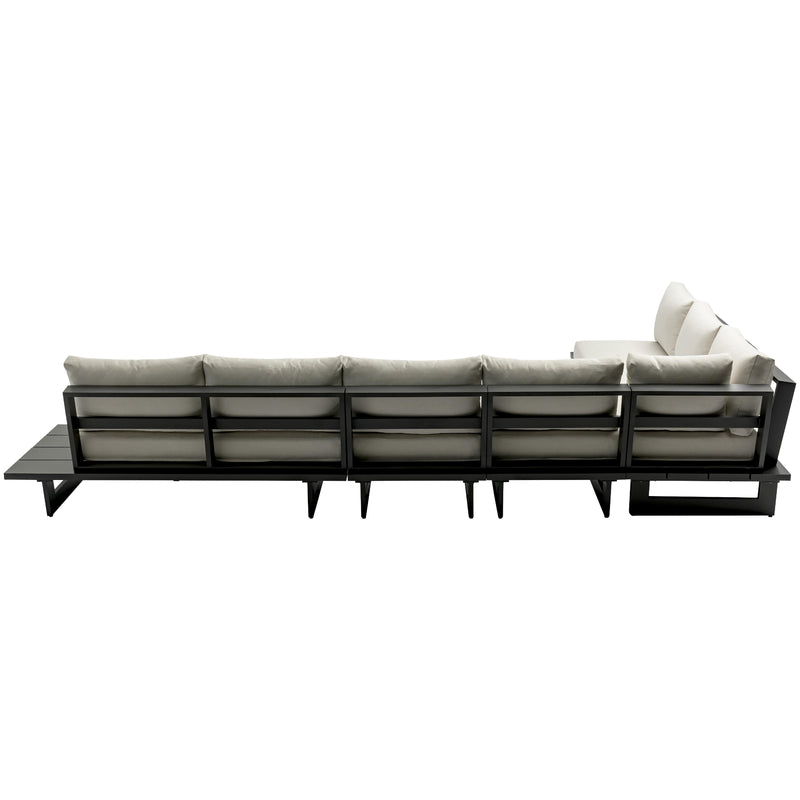 Meridian Maldives Cream Water Resistant Fabric Outdoor Patio Modular Sectional IMAGE 4