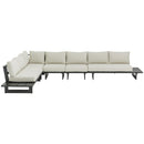 Meridian Maldives Cream Water Resistant Fabric Outdoor Patio Modular Sectional IMAGE 5