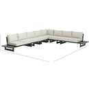 Meridian Maldives Cream Water Resistant Fabric Outdoor Patio Modular Sectional IMAGE 10