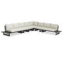 Meridian Maldives Cream Water Resistant Fabric Outdoor Patio Modular Sectional IMAGE 1