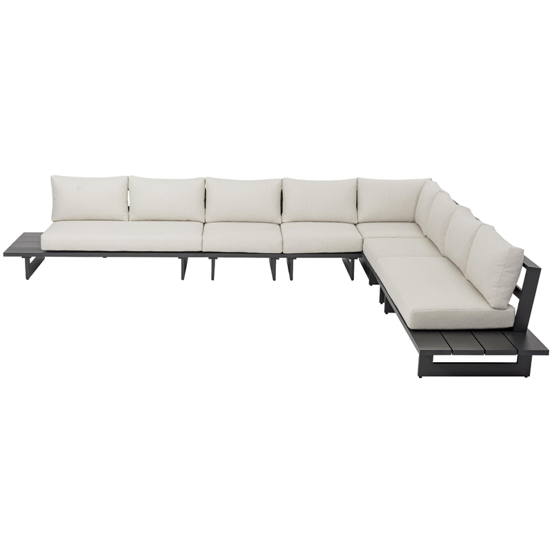 Meridian Maldives Cream Water Resistant Fabric Outdoor Patio Modular Sectional IMAGE 5