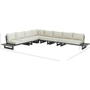 Meridian Maldives Cream Water Resistant Fabric Outdoor Patio Modular Sectional IMAGE 10
