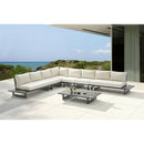 Meridian Maldives Cream Water Resistant Fabric Outdoor Patio Modular Sectional IMAGE 2