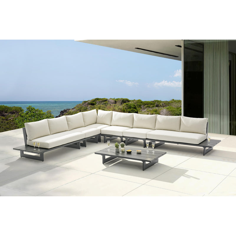 Meridian Maldives Cream Water Resistant Fabric Outdoor Patio Modular Sectional IMAGE 2
