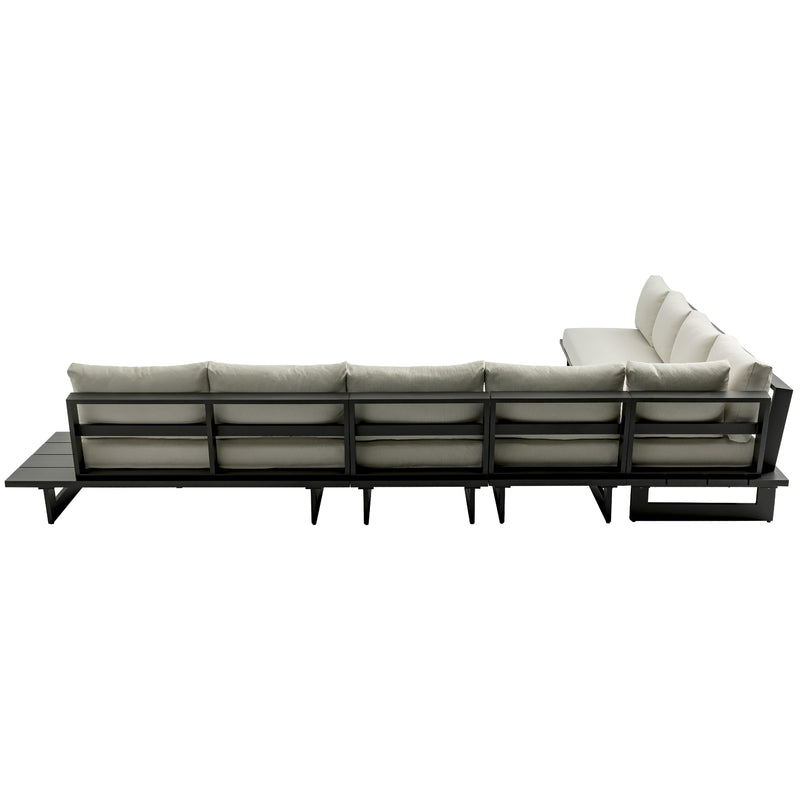 Meridian Maldives Cream Water Resistant Fabric Outdoor Patio Modular Sectional IMAGE 4