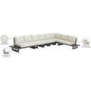 Meridian Maldives Cream Water Resistant Fabric Outdoor Patio Modular Sectional IMAGE 11