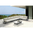 Meridian Maldives Cream Water Resistant Fabric Outdoor Patio Modular Sectional IMAGE 2