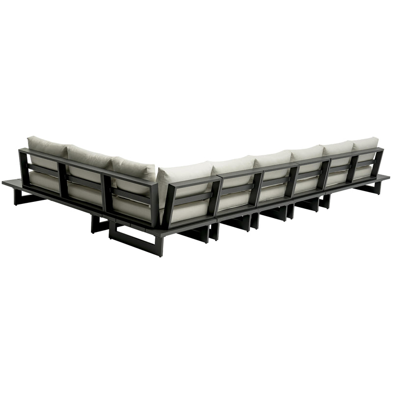 Meridian Maldives Cream Water Resistant Fabric Outdoor Patio Modular Sectional IMAGE 3