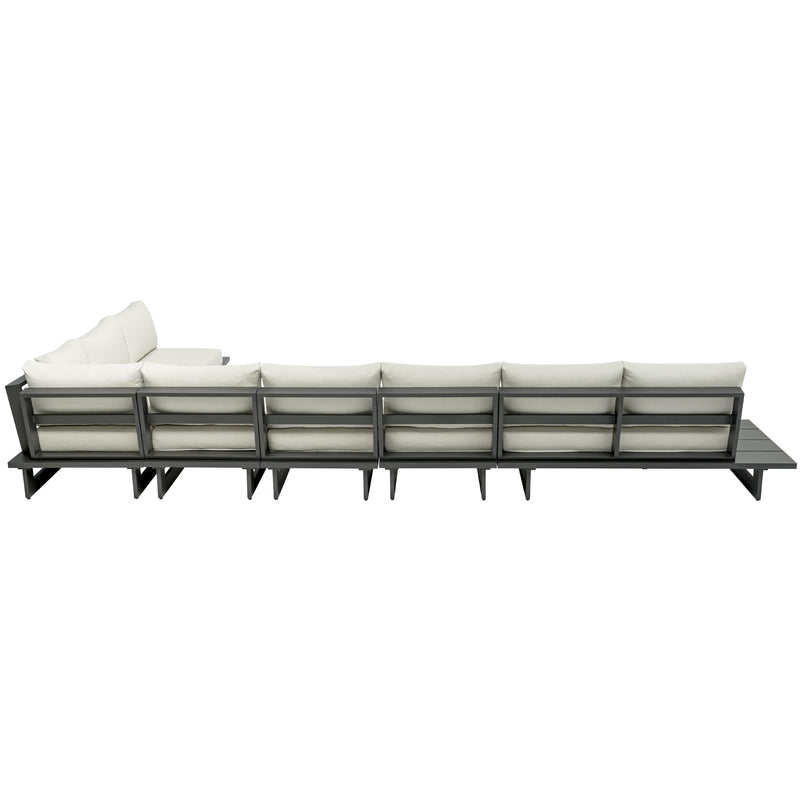 Meridian Maldives Cream Water Resistant Fabric Outdoor Patio Modular Sectional IMAGE 4