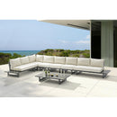Meridian Maldives Cream Water Resistant Fabric Outdoor Patio Modular Sectional IMAGE 2