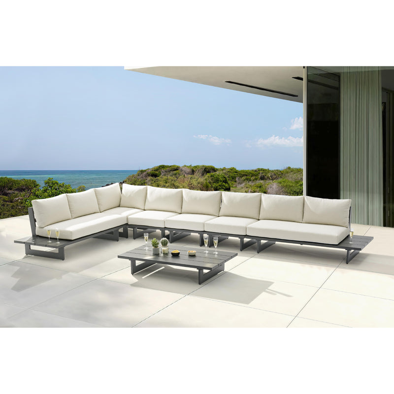 Meridian Maldives Cream Water Resistant Fabric Outdoor Patio Modular Sectional IMAGE 2