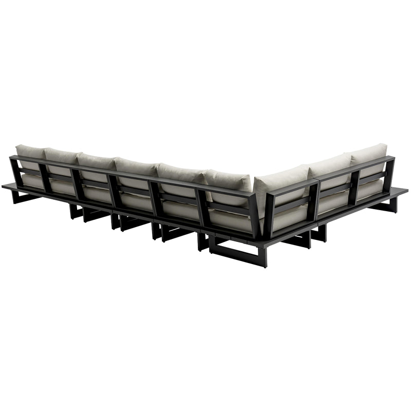 Meridian Maldives Cream Water Resistant Fabric Outdoor Patio Modular Sectional IMAGE 3