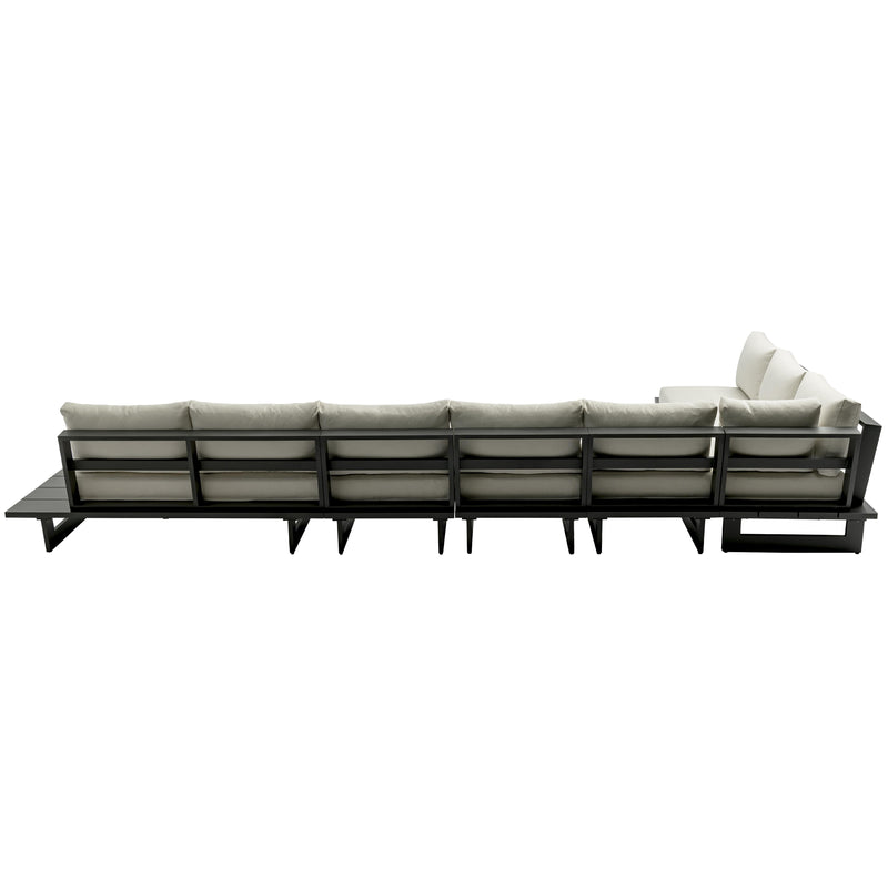 Meridian Maldives Cream Water Resistant Fabric Outdoor Patio Modular Sectional IMAGE 4