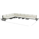 Meridian Maldives Cream Water Resistant Fabric Outdoor Patio Modular Sectional IMAGE 10