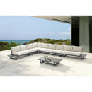 Meridian Maldives Cream Water Resistant Fabric Outdoor Patio Modular Sectional IMAGE 2