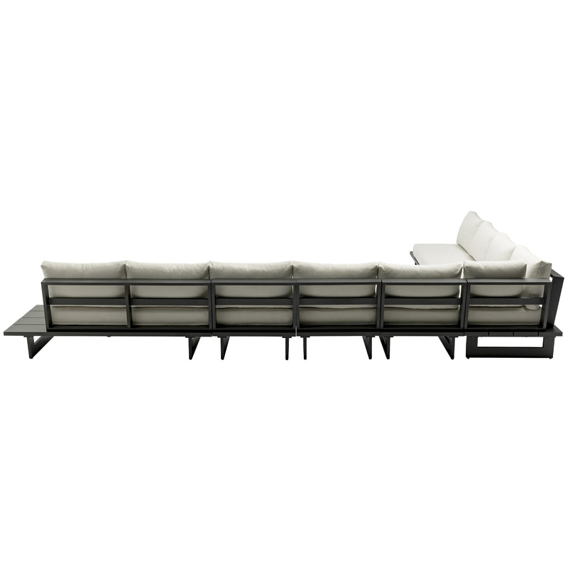 Meridian Maldives Cream Water Resistant Fabric Outdoor Patio Modular Sectional IMAGE 4