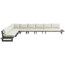 Meridian Maldives Cream Water Resistant Fabric Outdoor Patio Modular Sectional IMAGE 5