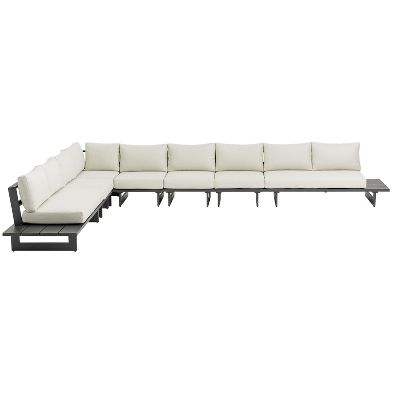 Meridian Maldives Cream Water Resistant Fabric Outdoor Patio Modular Sectional IMAGE 5