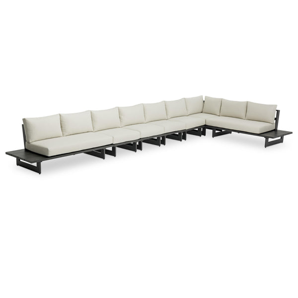 Meridian Maldives Cream Water Resistant Fabric Outdoor Patio Modular Sectional IMAGE 1