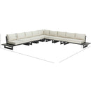 Meridian Maldives Cream Water Resistant Fabric Outdoor Patio Modular Sectional IMAGE 10