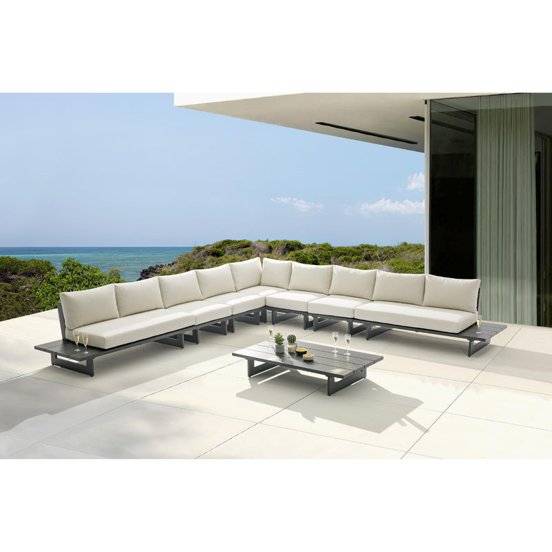Meridian Maldives Cream Water Resistant Fabric Outdoor Patio Modular Sectional IMAGE 2