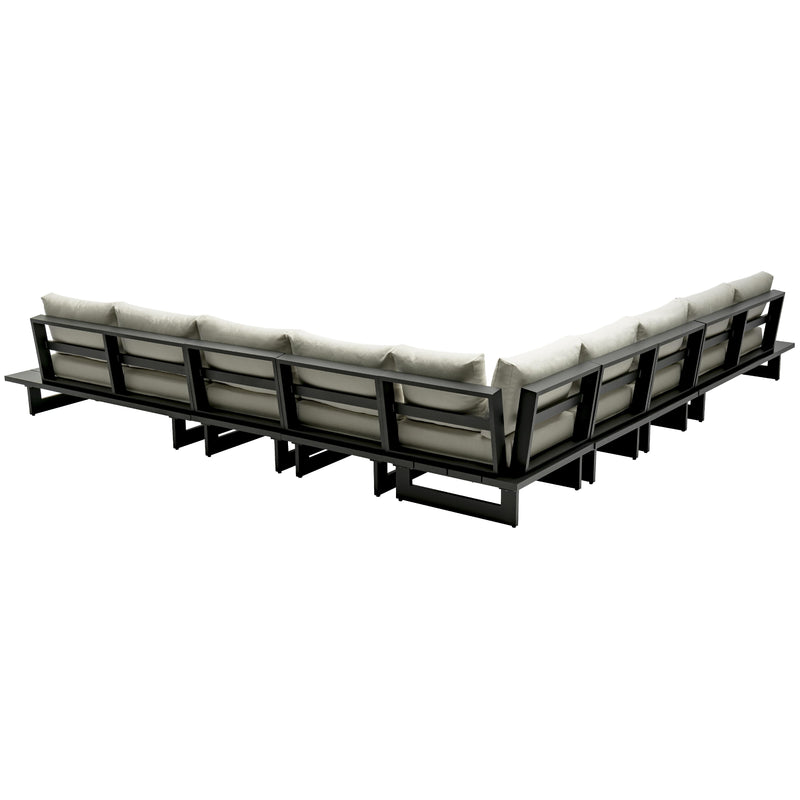 Meridian Maldives Cream Water Resistant Fabric Outdoor Patio Modular Sectional IMAGE 3