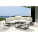 Meridian Maldives Cream Water Resistant Fabric Outdoor Patio Sectional (3 Boxes) IMAGE 2