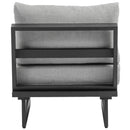 Meridian Maldives Grey Water Resistant Fabric Outdoor Patio Armless Chair IMAGE 3