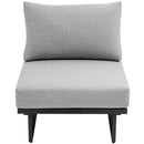 Meridian Maldives Grey Water Resistant Fabric Outdoor Patio Armless Chair IMAGE 5