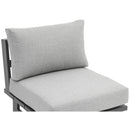 Meridian Maldives Grey Water Resistant Fabric Outdoor Patio Armless Chair IMAGE 6