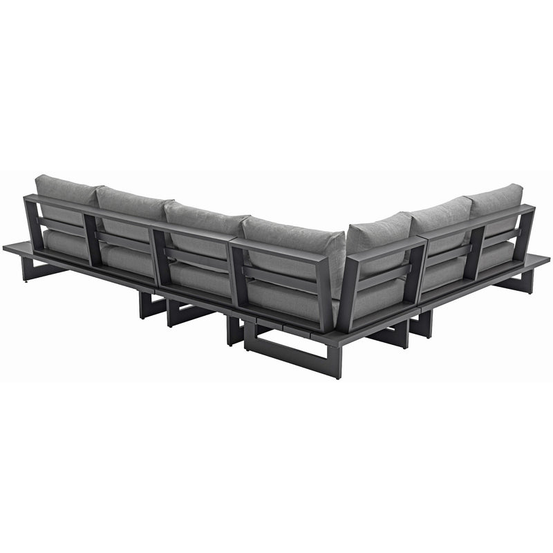 Meridian Maldives Grey Water Resistant Fabric Outdoor Patio Modular Sectional IMAGE 3