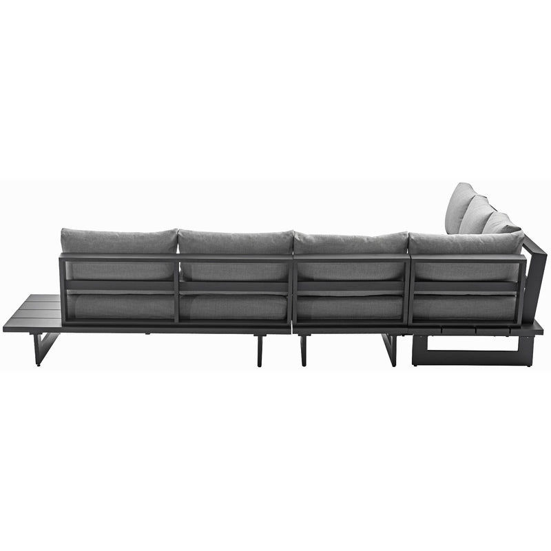 Meridian Maldives Grey Water Resistant Fabric Outdoor Patio Modular Sectional IMAGE 4