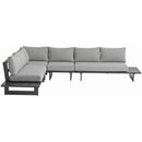 Meridian Maldives Grey Water Resistant Fabric Outdoor Patio Modular Sectional IMAGE 5