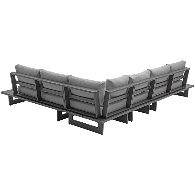 Meridian Maldives Grey Water Resistant Fabric Outdoor Patio Modular Sectional IMAGE 3