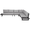 Meridian Maldives Grey Water Resistant Fabric Outdoor Patio Modular Sectional IMAGE 5