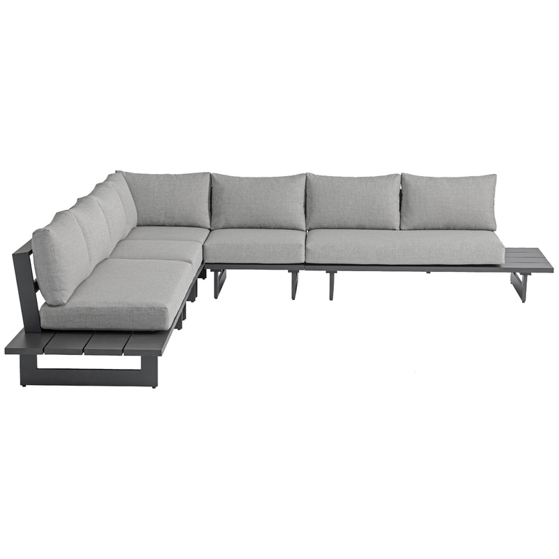 Meridian Maldives Grey Water Resistant Fabric Outdoor Patio Modular Sectional IMAGE 5