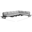 Meridian Maldives Grey Water Resistant Fabric Outdoor Patio Modular Sectional IMAGE 10