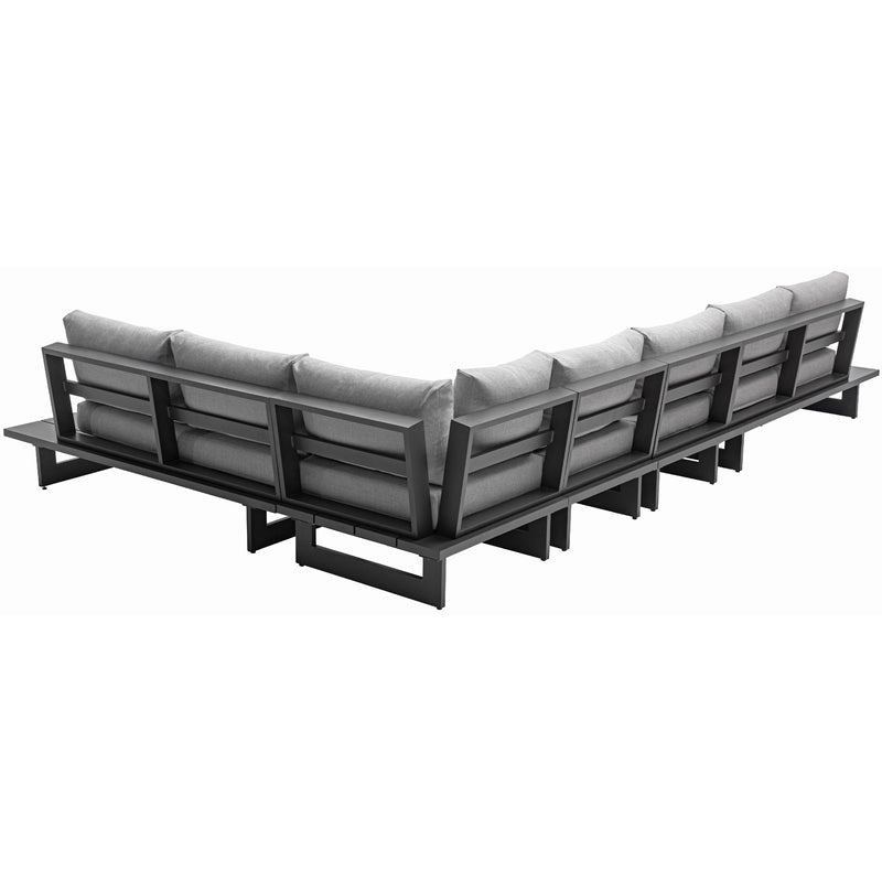 Meridian Maldives Grey Water Resistant Fabric Outdoor Patio Modular Sectional IMAGE 3