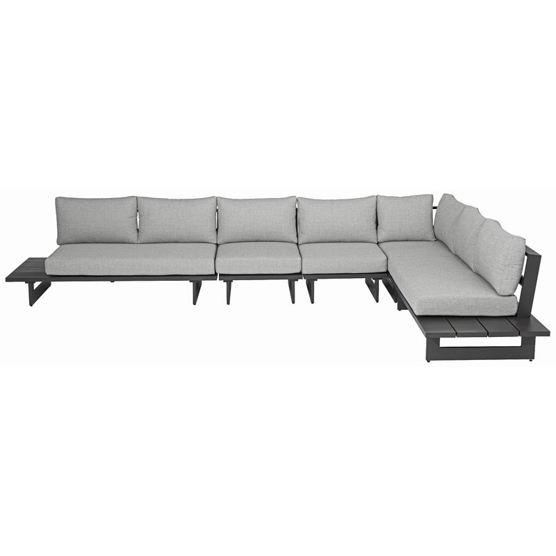 Meridian Maldives Grey Water Resistant Fabric Outdoor Patio Modular Sectional IMAGE 5